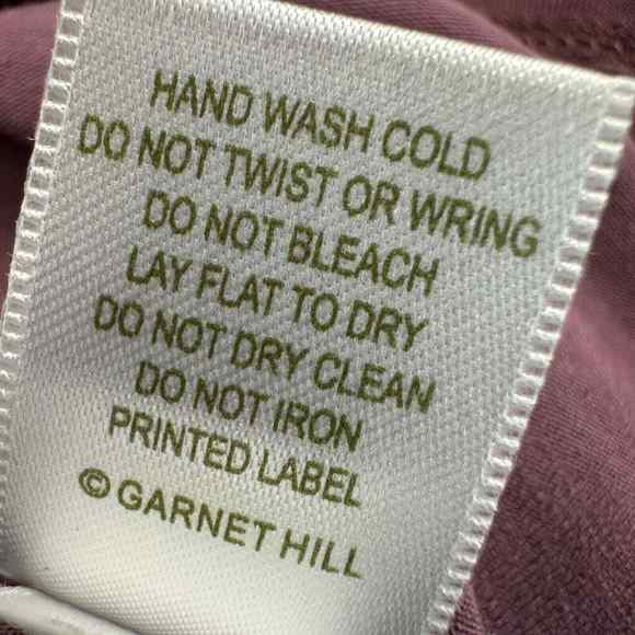 Garnet Hill Womens XS V Neck Sequin Tassel Trim Ruched Mauve Short Sleeve Blouse - Picture 4 of 8